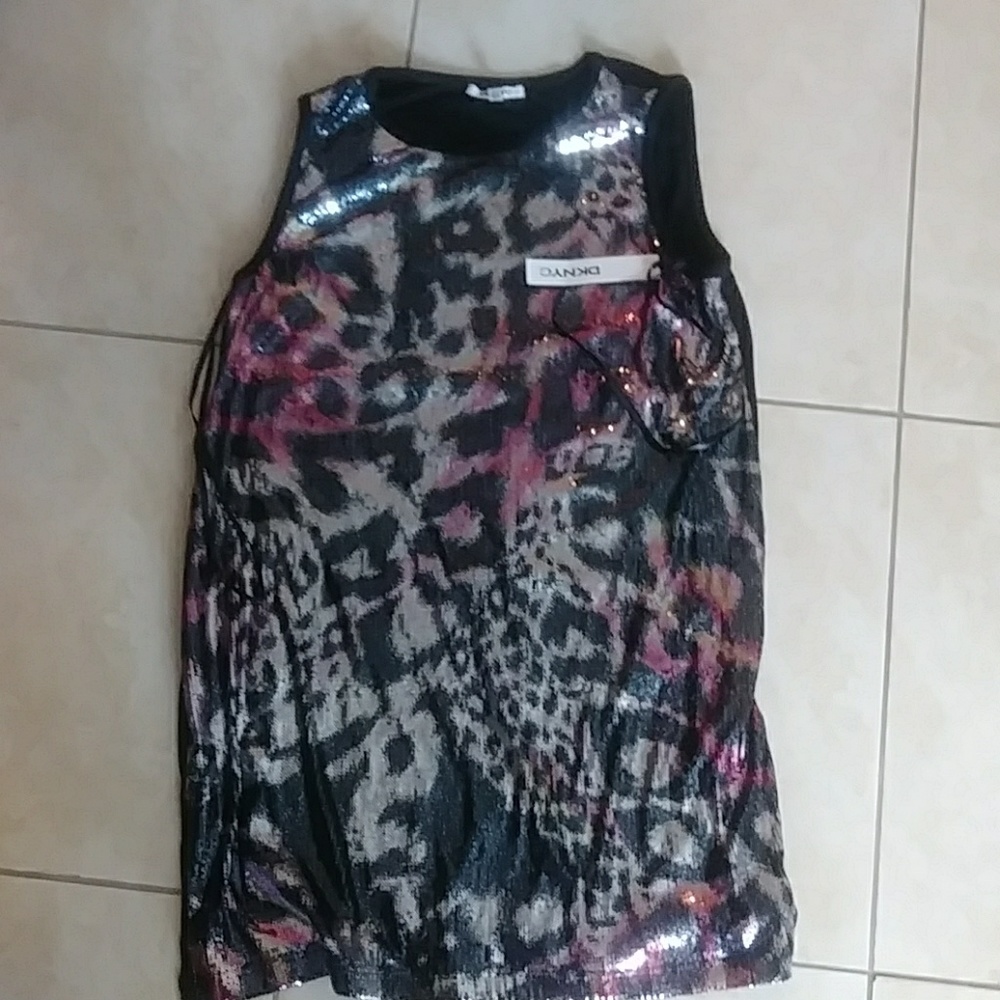 Dknyc midi dress sequined xl dkny